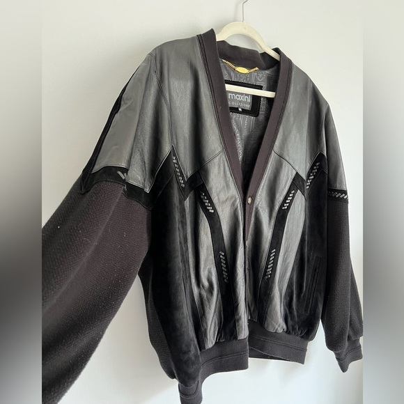 Maxini Collezione Leather Jacket Black  XXL - Picture 4 of 15